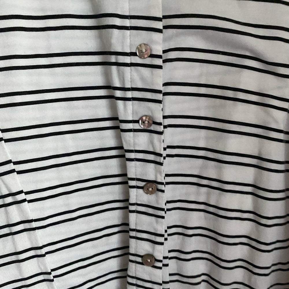 Scarlett Black and White Striped Button-Down Blouse Size XL - Picture 8 of 9